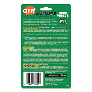 OFF!® Deep Woods Sportsmen Insect Repellent, 1 Oz Spray Bottle freeshipping - TVN Wholesale